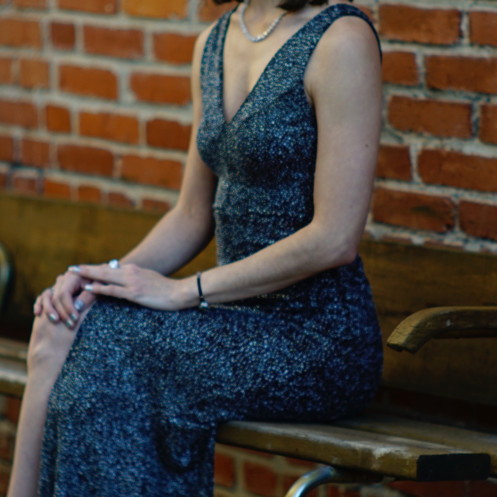 Designer Evening Gown Sz 0 Black/glittery